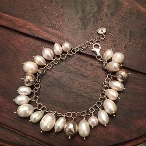 Sterling Silver and Pearl Bracelet